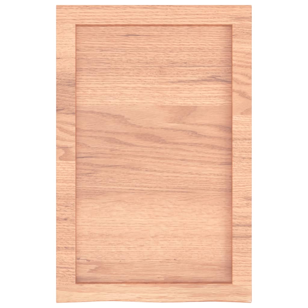 vidaXL Ράφι Τοίχου Ανοιχτό Καφέ 40x60x(2-6)εκ. Επεξ. Μασίφ Ξύλο Δρυός