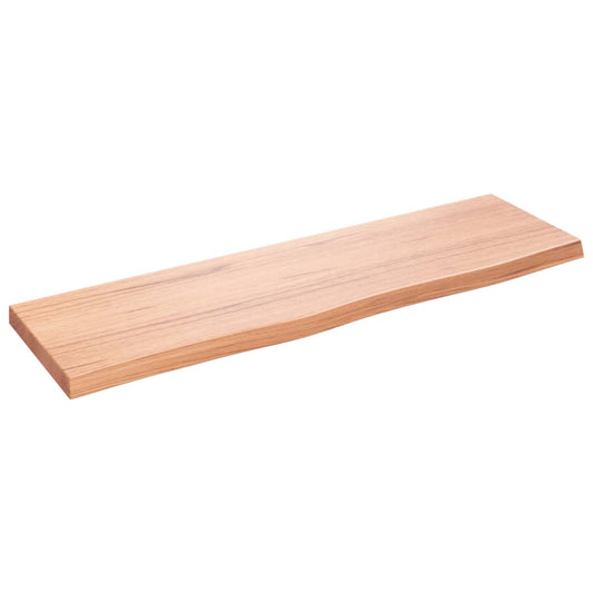 vidaXL Ράφι Τοίχου Ανοιχτό Καφέ 100x30x(2-4)εκ. Επεξ. Μασίφ Ξύλο Δρυός