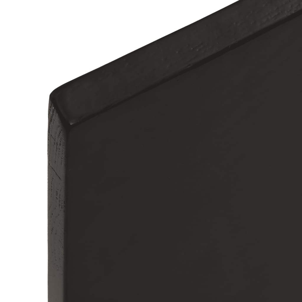 vidaXL Ράφι Τοίχου Σκούρο Καφέ 80x20x2 εκ. Επεξεργ. Μασίφ Ξύλο Δρυός