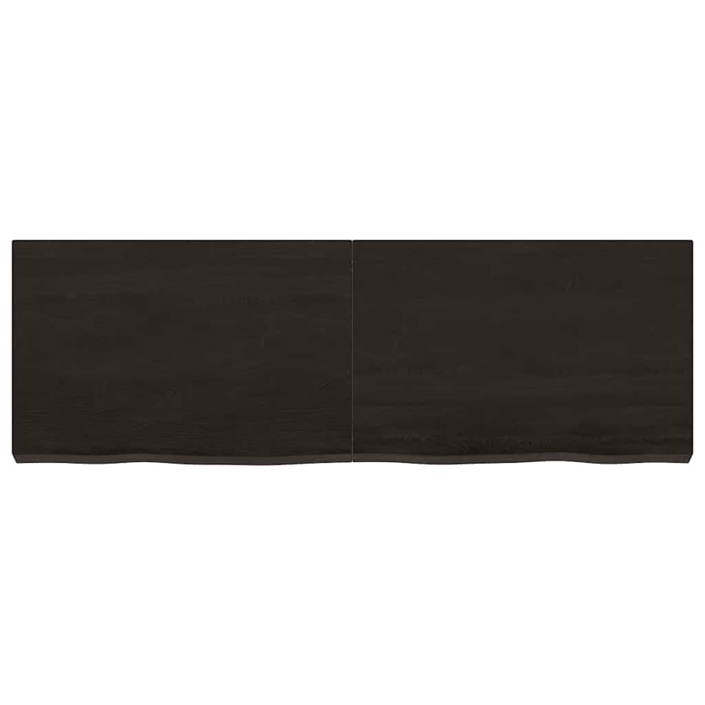 vidaXL Ράφι Τοίχου Σκούρο Καφέ 120x40x(2-6) εκ. Επεξ. Μασίφ Ξύλο Δρυός