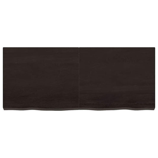 vidaXL Ράφι Τοίχου Σκούρο Καφέ 120x50x(2-6) εκ. Επεξ. Μασίφ Ξύλο Δρυός