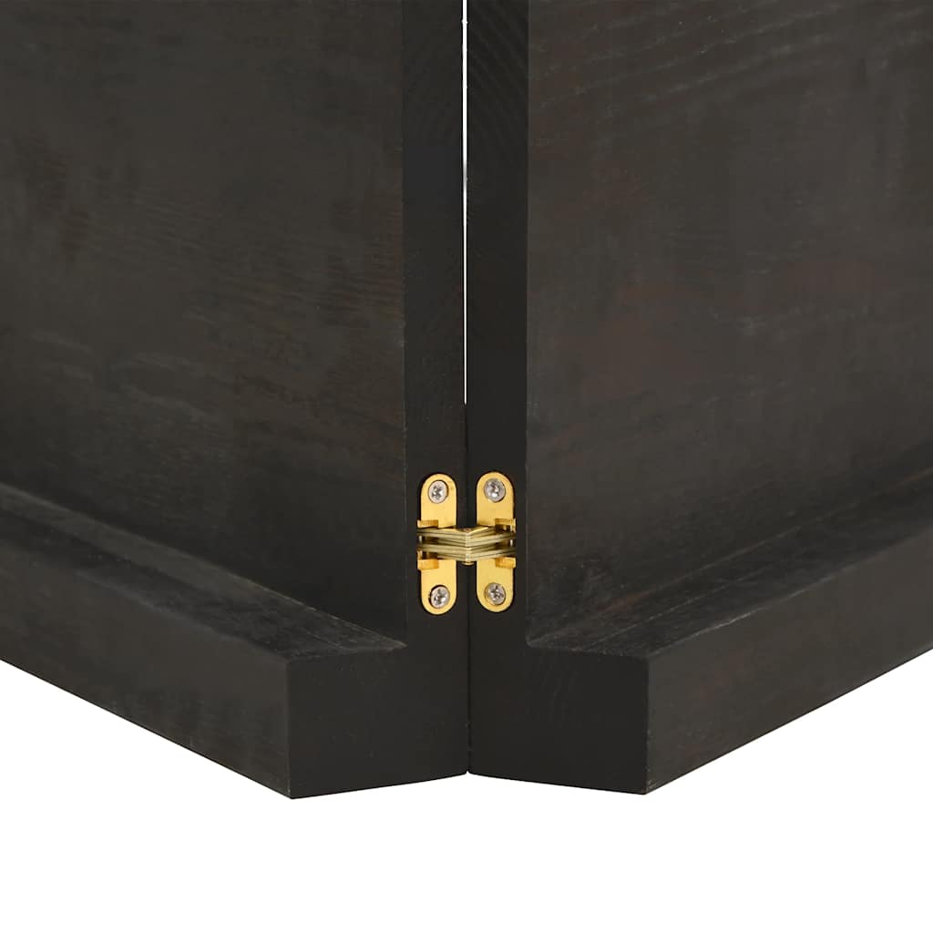 vidaXL Ράφι Τοίχου Σκούρο Καφέ 180x50x(2-6) εκ. Επεξ. Μασίφ Ξύλο Δρυός