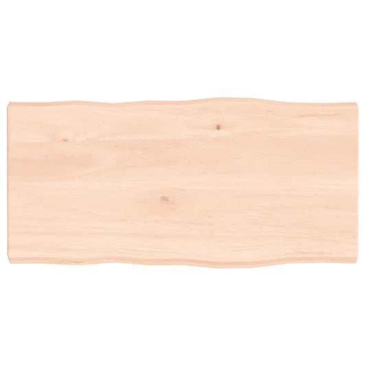 vidaXL Επιφάνεια Τραπεζιού 80x40x(2-4) εκ. Ακατέργ. Μασίφ Ξύλο Δρυός