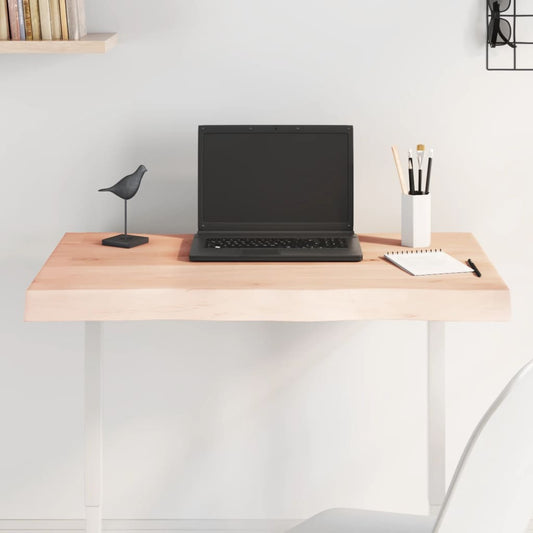 vidaXL Επιφάνεια Τραπεζιού 80x50x(2-6) εκ. Ακατέργαστο Μασίφ Ξύλο