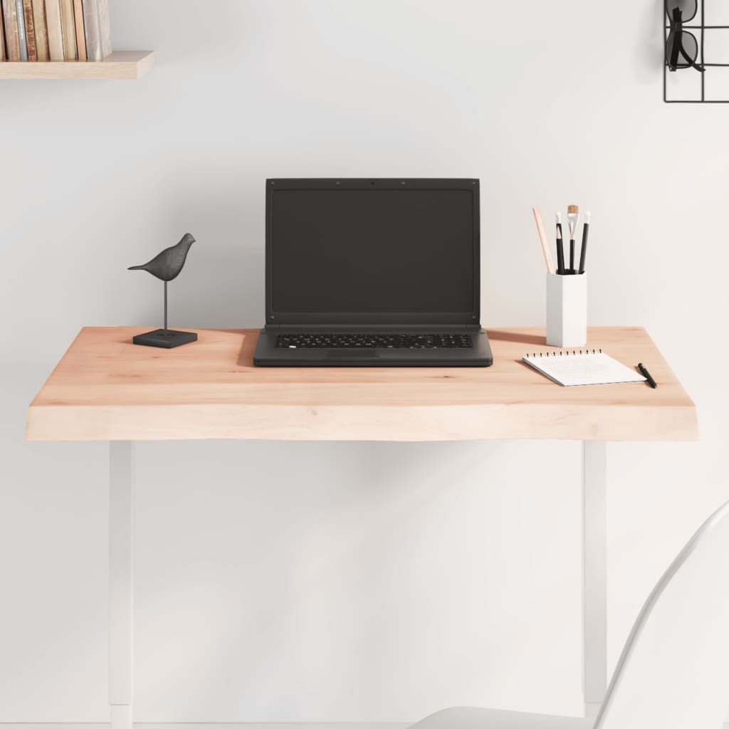 vidaXL Επιφάνεια Τραπεζιού 80x60x(2-4) εκ. Ακατέργ. Μασίφ Ξύλο Δρυός