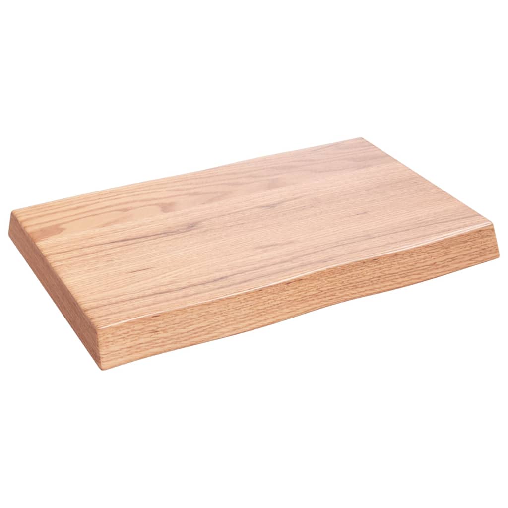 vidaXL Επιφ Τραπεζιού Αν Καφέ 60x40x(2-6)εκ. Ακατέργ. Μασίφ Ξύλο Δρυός