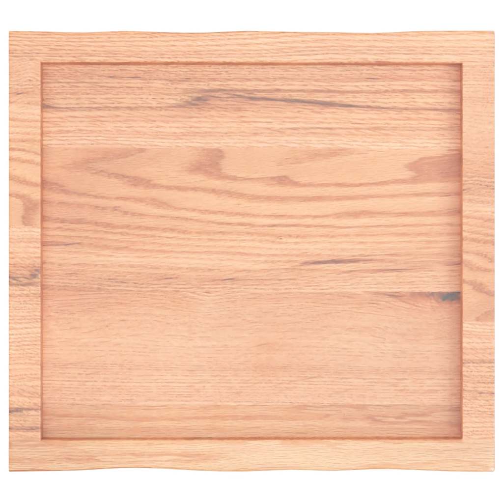 vidaXL Επιφ Τραπεζιού Αν Καφέ 60x50x(2-6)εκ. Ακατέργ. Μασίφ Ξύλο Δρυός