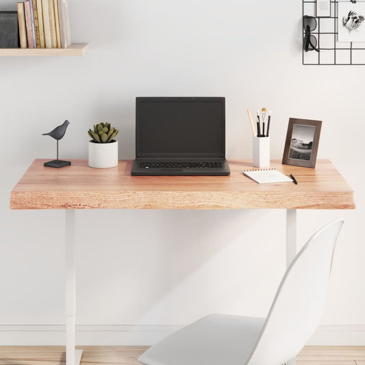 vidaXL Επιφ Τραπεζιού Αν Καφέ 100x60x(2-6)εκ.Ακατέργ. Μασίφ Ξύλο Δρυός