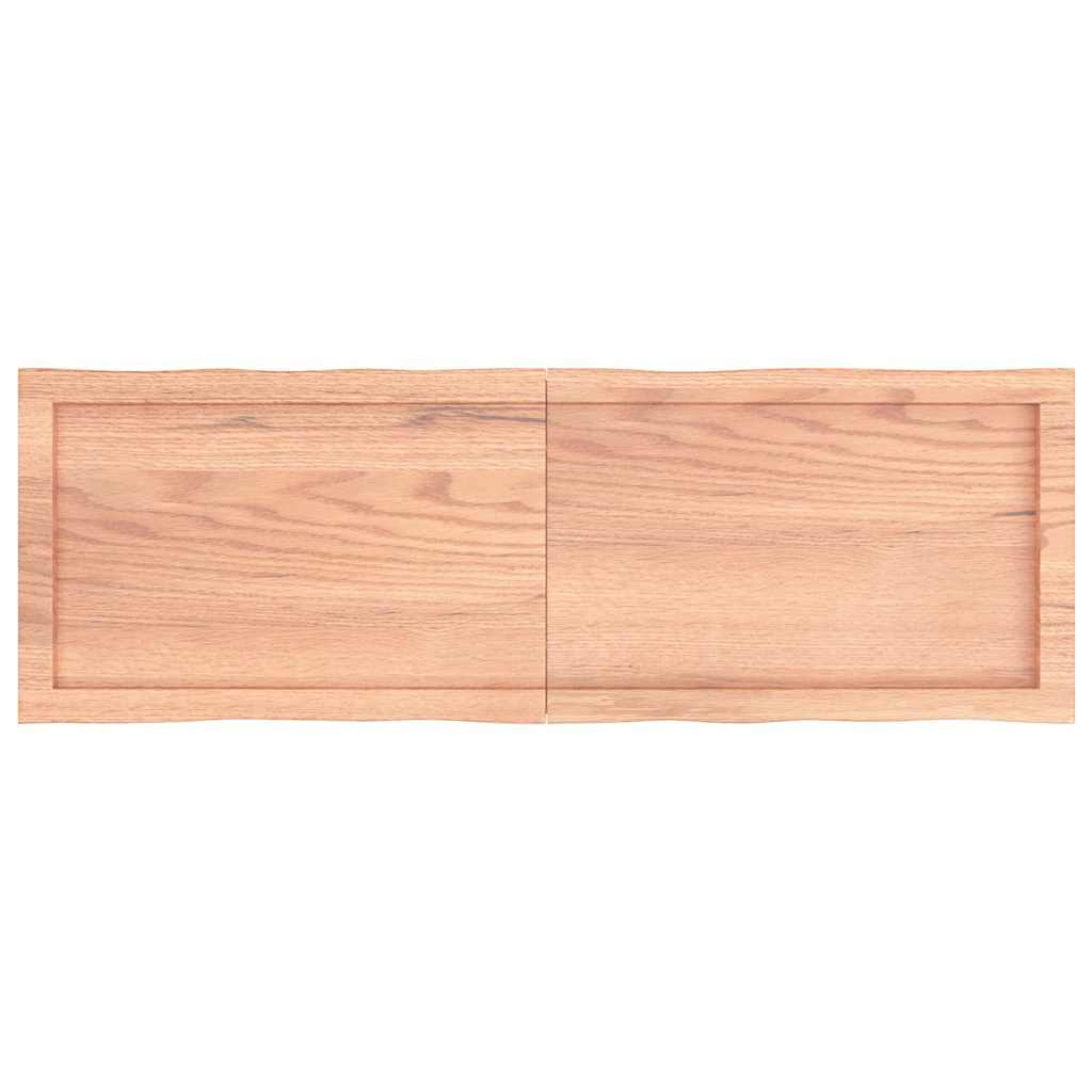 vidaXL Επιφ Τραπεζιού Αν Καφέ 120x40x(2-4)εκ.Ακατέργ. Μασίφ Ξύλο Δρυός