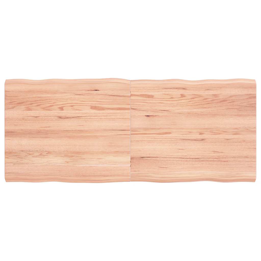 vidaXL Επιφ Τραπεζιού Αν Καφέ 120x50x(2-4)εκ.Ακατέργ. Μασίφ Ξύλο Δρυός