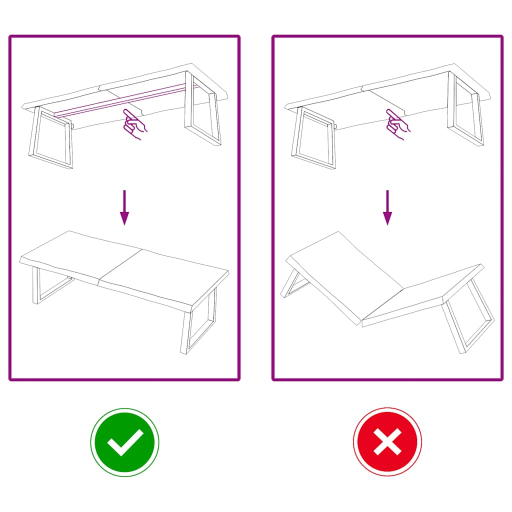 vidaXL Επιφ Τραπεζιού Αν Καφέ 140x50x(2-4)εκ.Ακατέργ. Μασίφ Ξύλο Δρυός