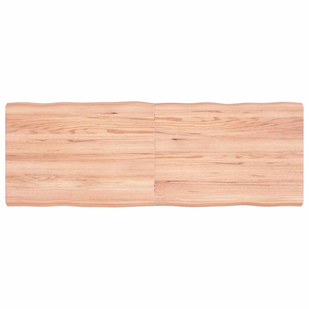 vidaXL Επιφ Τραπεζιού Αν Καφέ 140x50x(2-6)εκ.Ακατέργ. Μασίφ Ξύλο Δρυός