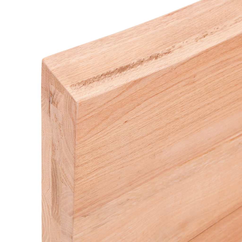 vidaXL Επιφ Τραπεζιού Αν Καφέ 140x50x(2-6)εκ.Ακατέργ. Μασίφ Ξύλο Δρυός