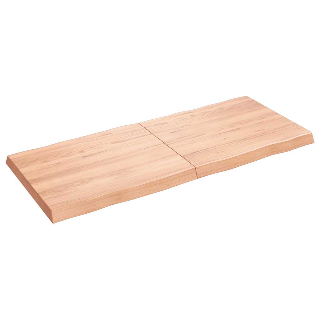 vidaXL Επιφ Τραπεζιού Αν Καφέ 140x60x(2-6)εκ.Ακατέργ. Μασίφ Ξύλο Δρυός