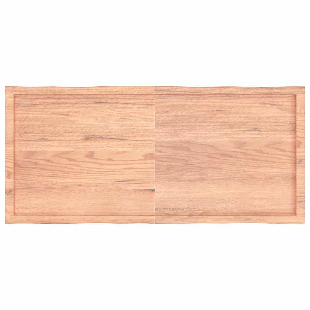 vidaXL Επιφ Τραπεζιού Αν Καφέ 140x60x(2-6)εκ.Ακατέργ. Μασίφ Ξύλο Δρυός