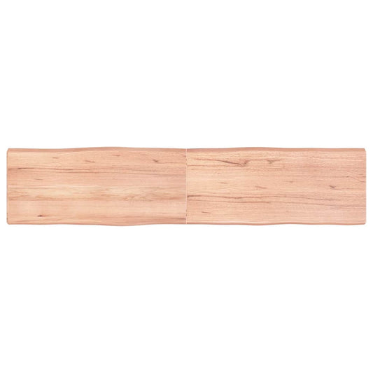 vidaXL Επιφ Τραπεζιού Αν Καφέ 180x40x(2-6)εκ.Ακατέργ. Μασίφ Ξύλο Δρυός