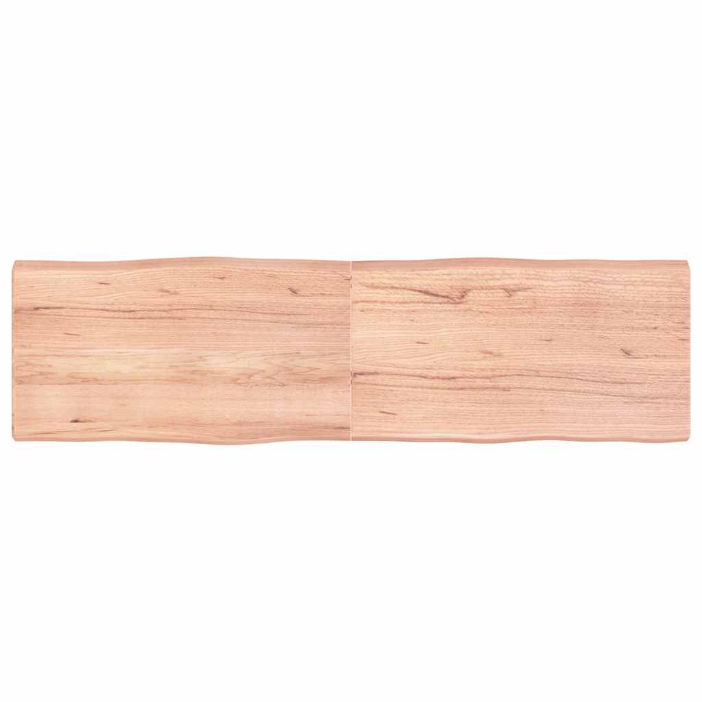 vidaXL Επιφ Τραπεζιού Αν Καφέ 180x50x(2-6)εκ.Ακατέργ. Μασίφ Ξύλο Δρυός