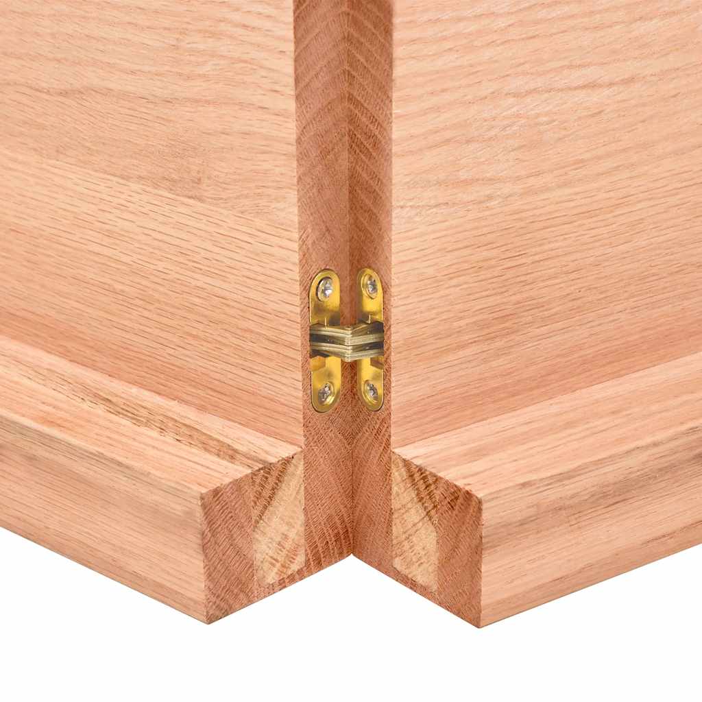 vidaXL Επιφ Τραπεζιού Αν Καφέ 180x50x(2-6)εκ.Ακατέργ. Μασίφ Ξύλο Δρυός