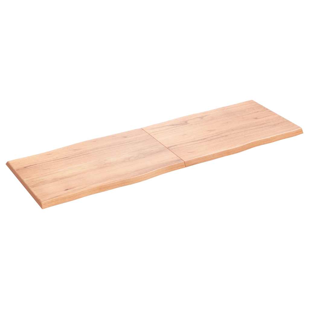 vidaXL Επιφ Τραπεζιού Αν Καφέ 180x60x(2-4)εκ.Ακατέργ. Μασίφ Ξύλο Δρυός