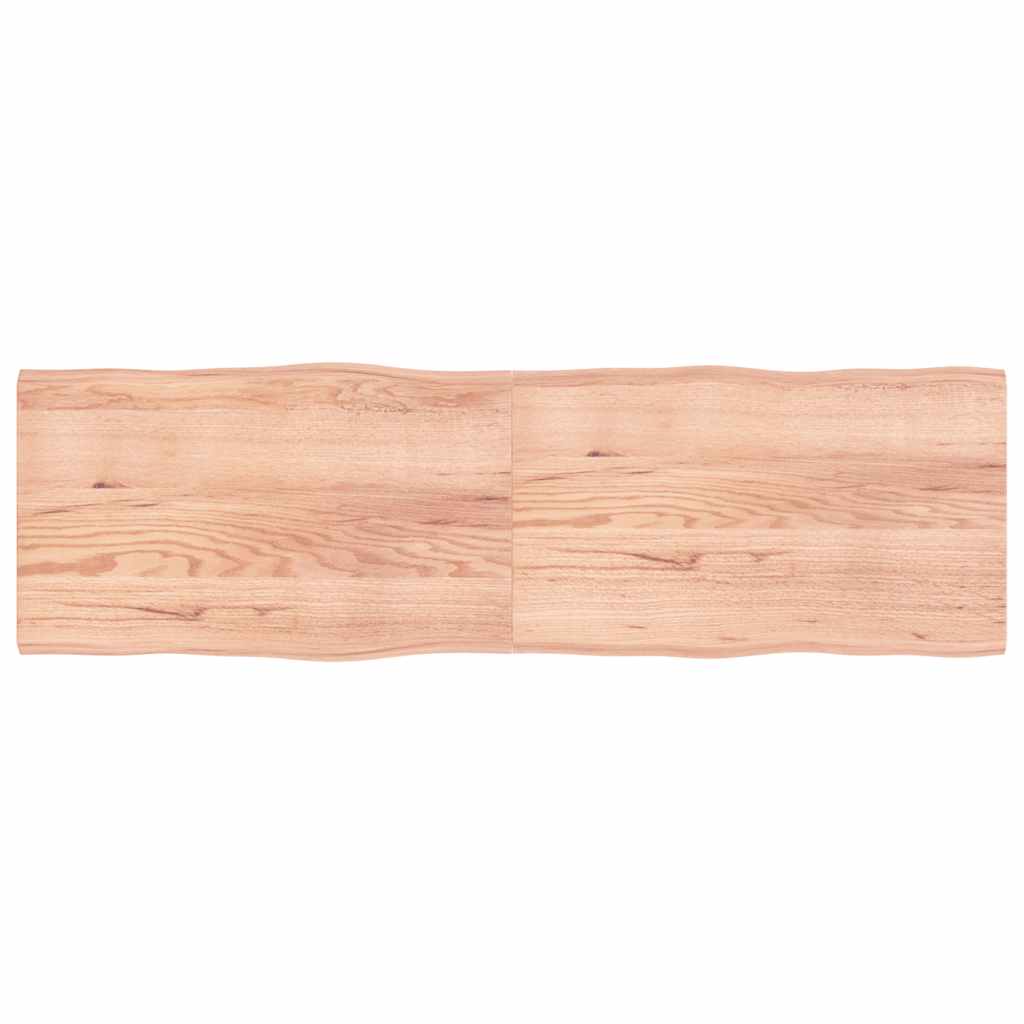 vidaXL Επιφ Τραπεζιού Αν Καφέ 200x60x(2-4)εκ.Ακατέργ. Μασίφ Ξύλο Δρυός