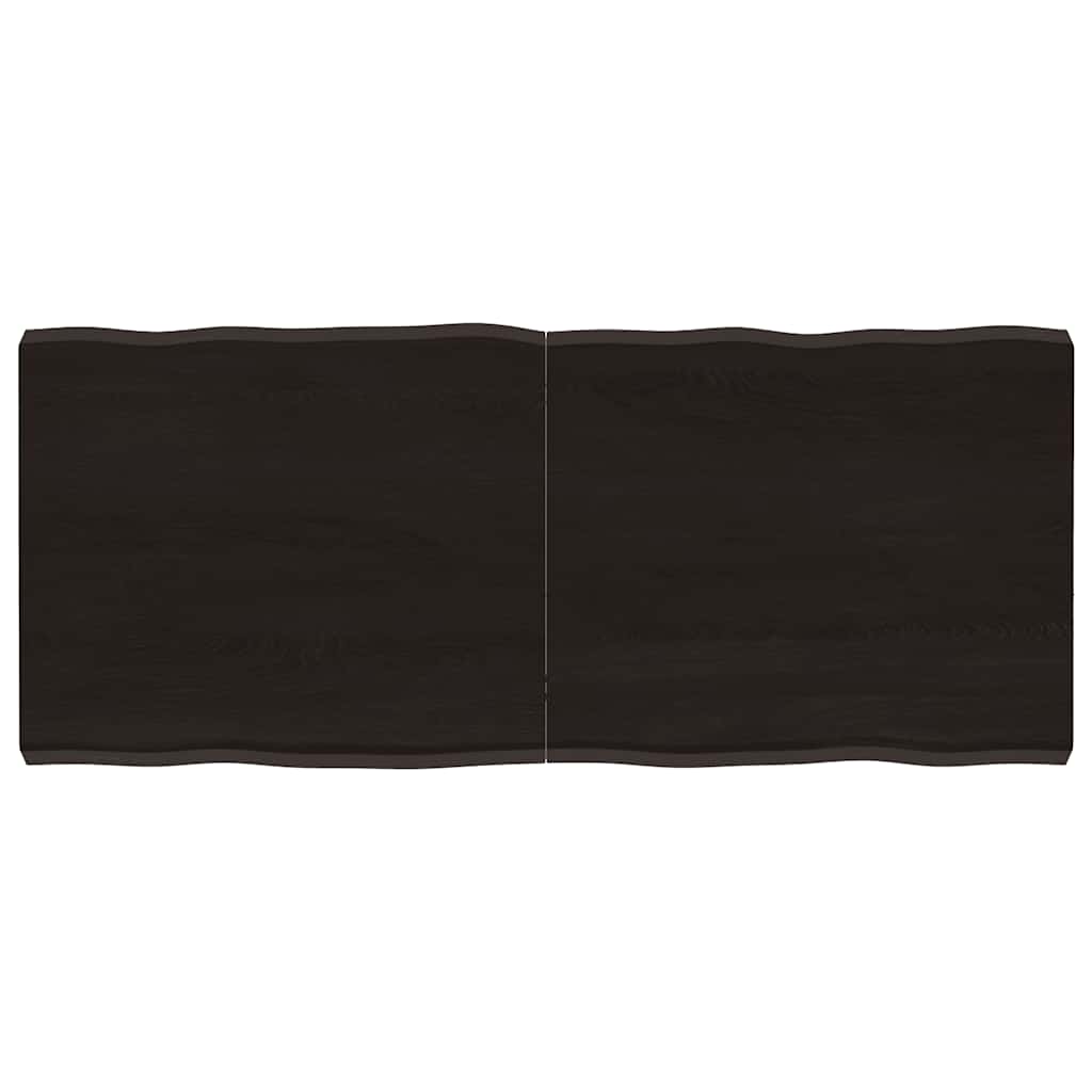 vidaXL Επιφ Τραπεζιού Αν Καφέ 140x60x(2-6)εκ.Ακατέργ. Μασίφ Ξύλο Δρυός