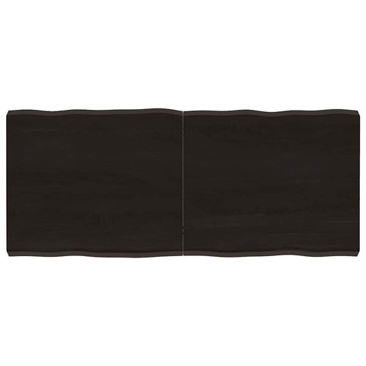 vidaXL Επιφ Τραπεζιού Αν Καφέ 140x60x(2-6)εκ.Ακατέργ. Μασίφ Ξύλο Δρυός