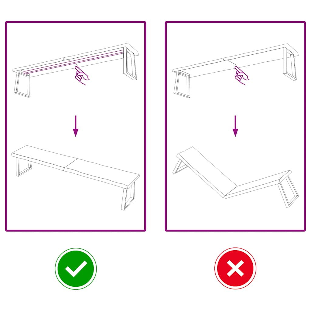vidaXL Επιφ Τραπεζιού Αν Καφέ 200x40x(2-6)εκ.Ακατέργ. Μασίφ Ξύλο Δρυός