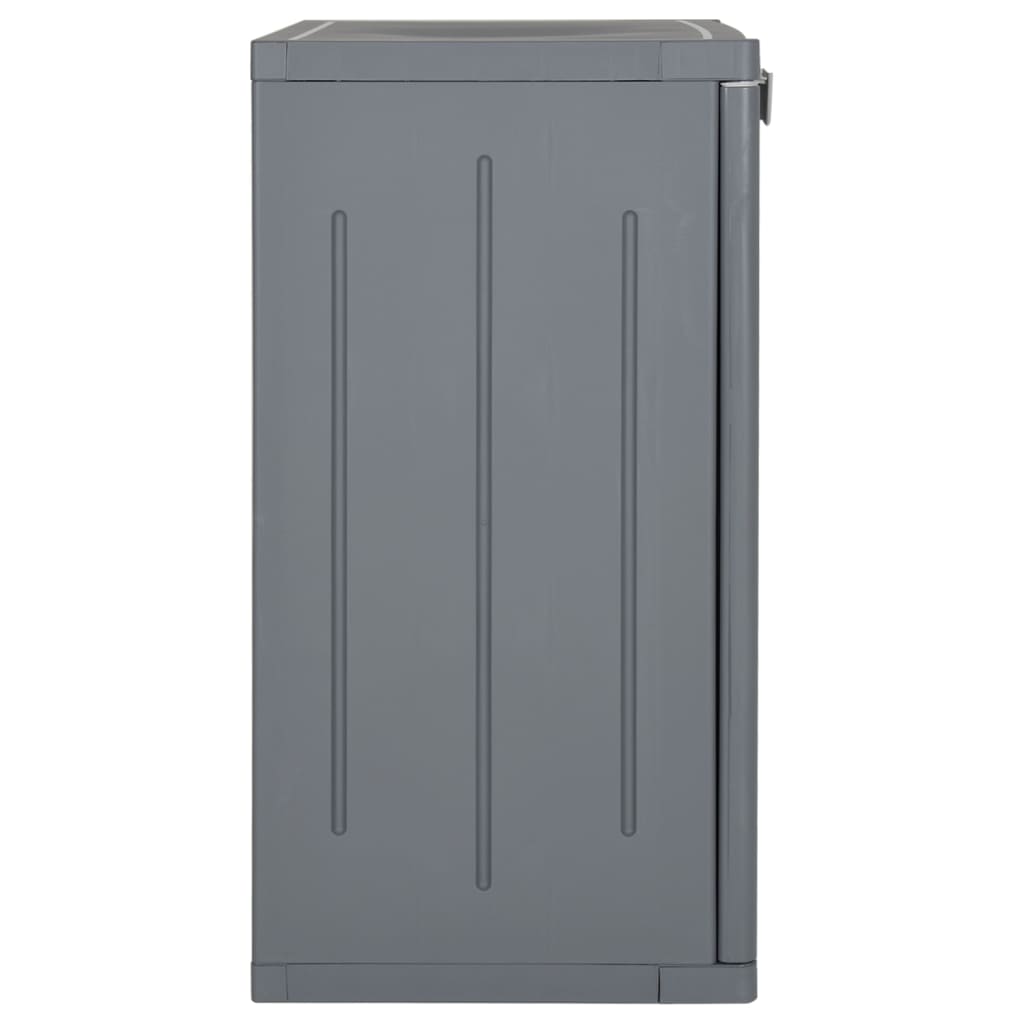 vidaXL Ντουλάπι Αποθήκευσης Κήπου Γκρι 65x45x88 εκ. από Ρατάν PP