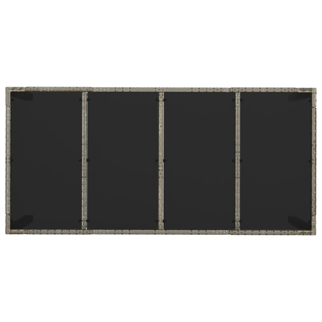 vidaXL Σετ Τραπεζαρίας Κήπου 9 τεμ. Γκρι Συνθ. Ρατάν με Μαξιλάρια