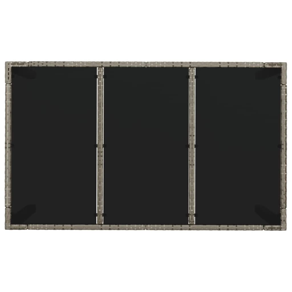 vidaXL Σετ Τραπεζαρίας Κήπου 7 τεμ. Γκρι Συνθ. Ρατάν με Μαξιλάρια