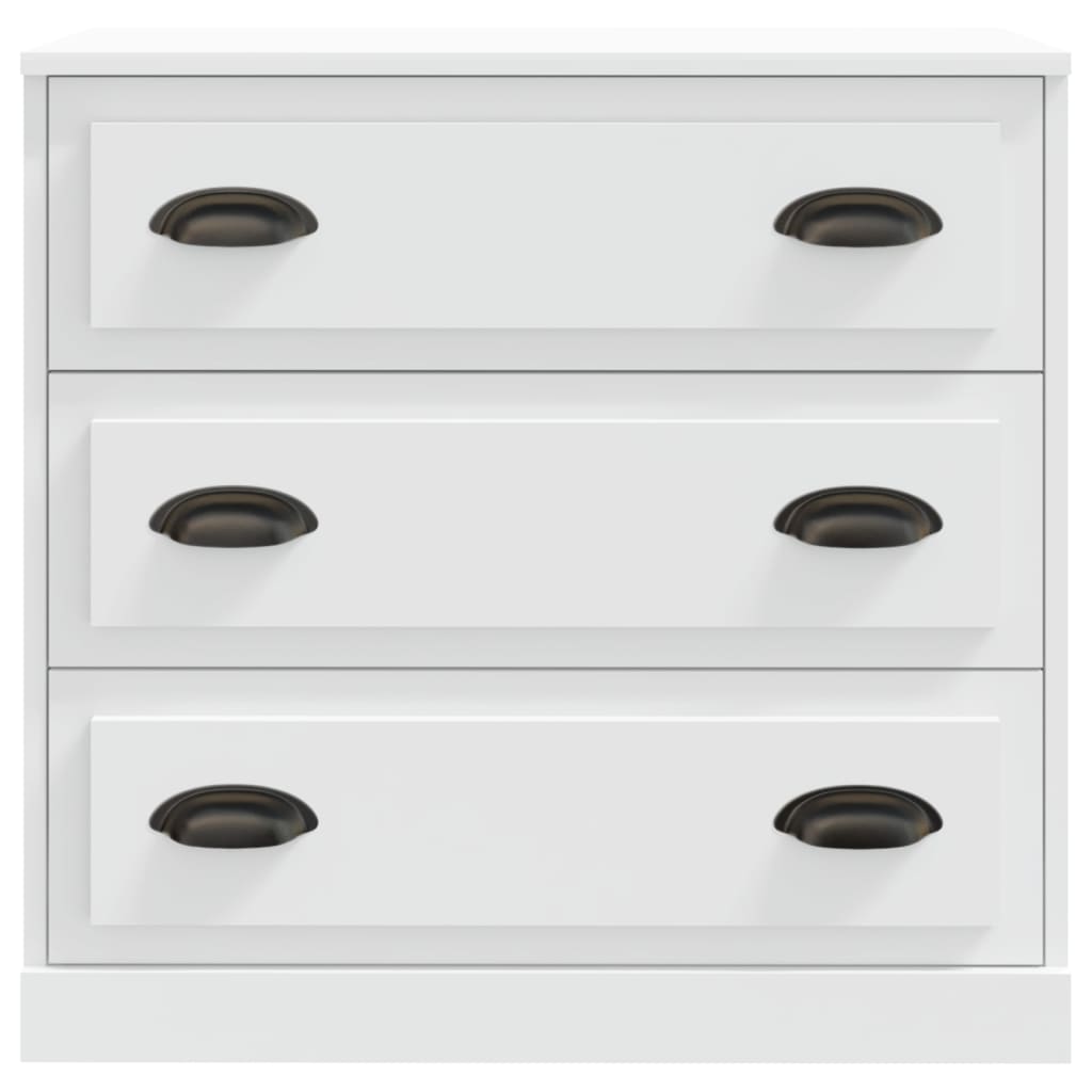 vidaXL Συρταριέρες 2 τεμ. Λευκές από Επεξεργασμένο Ξύλο