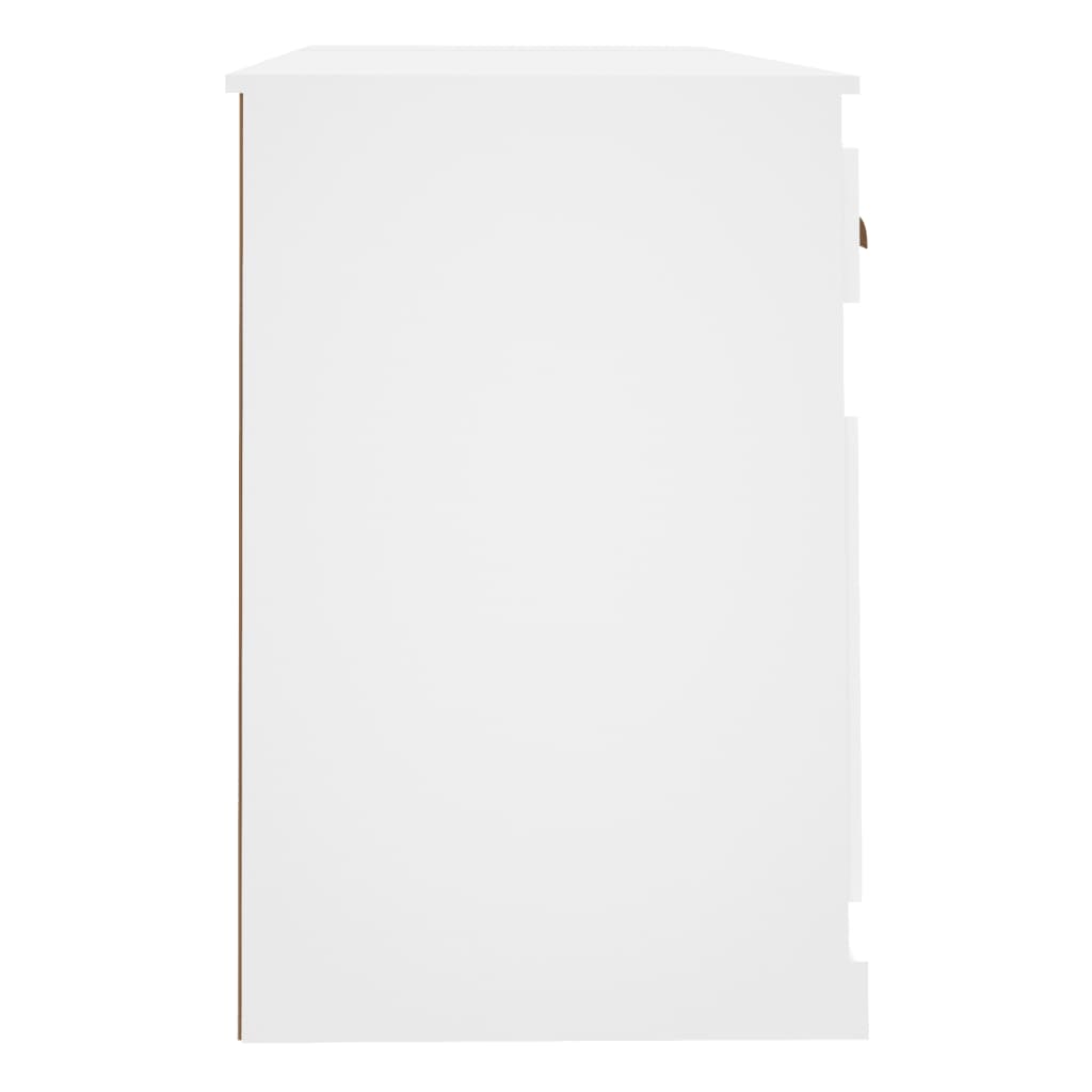 vidaXL Γραφείο με Ντουλάπι Λευκό από Επεξεργασμένο Ξύλο