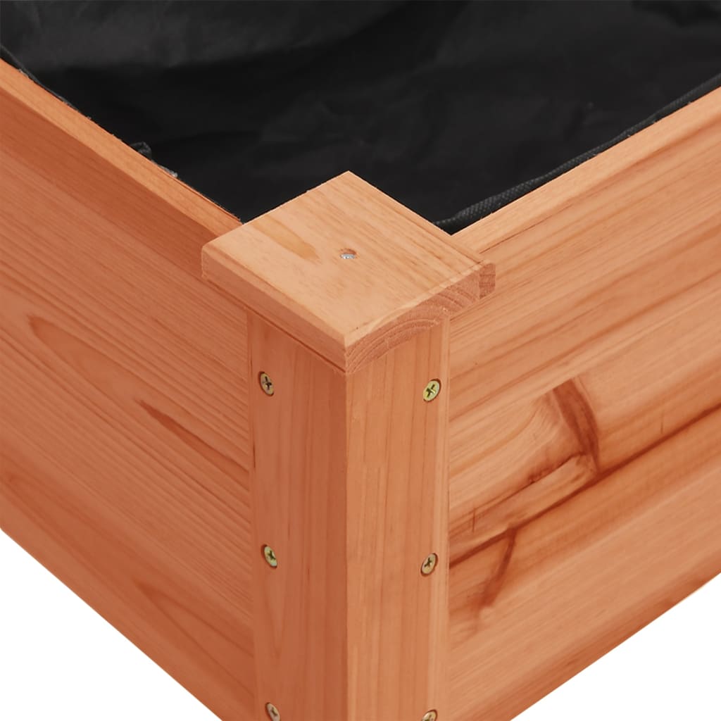 vidaXL Γλάστρα με Επένδυση Καφέ 71 x 37 x 76 εκ. από Μασίφ Ξύλο Ελάτης