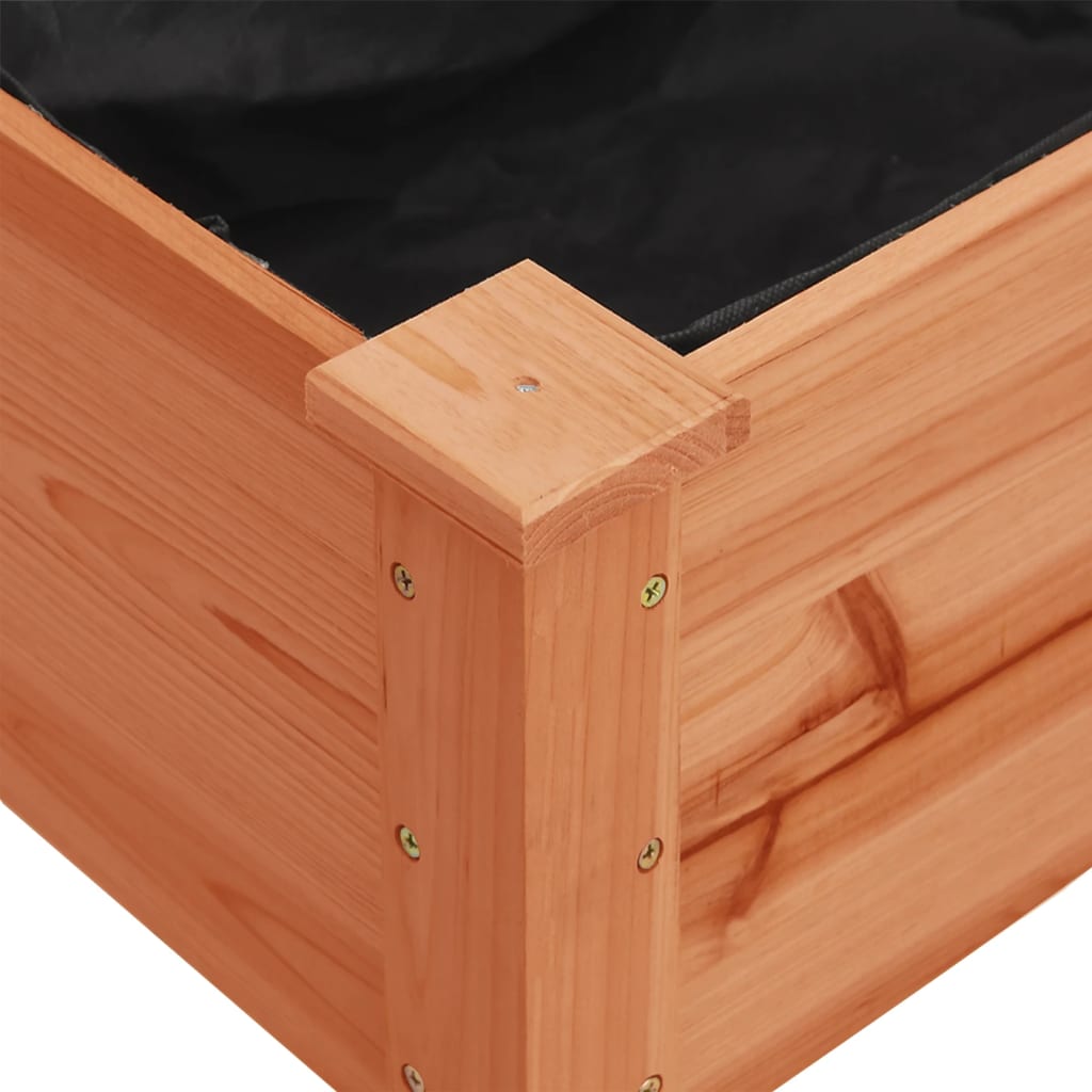vidaXL Γλάστρα με Επένδυση Καφέ 118x59x76 εκ. από Μασίφ Ξύλο Ελάτης