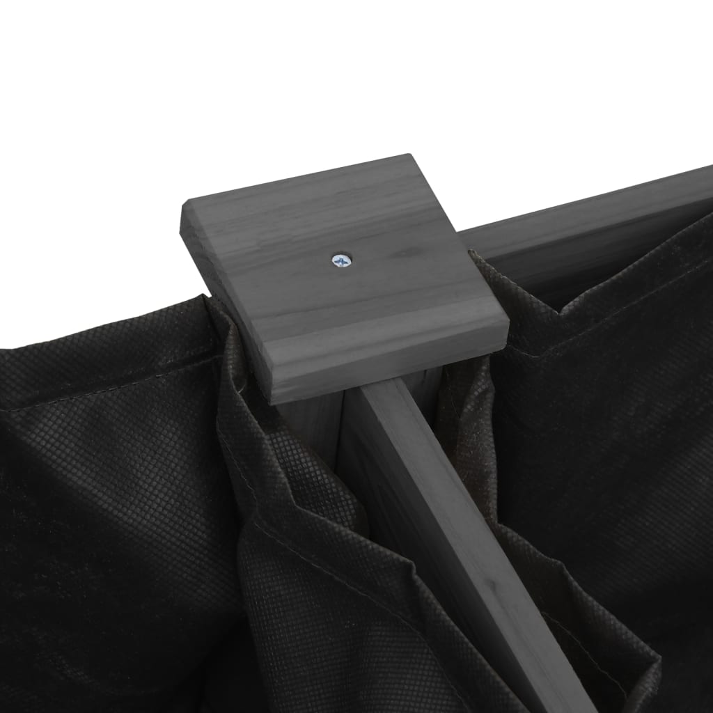 vidaXL Γλάστρα με Επένδυση Γκρι 161x45x76 εκ. από Μασίφ Ξύλο Ελάτης