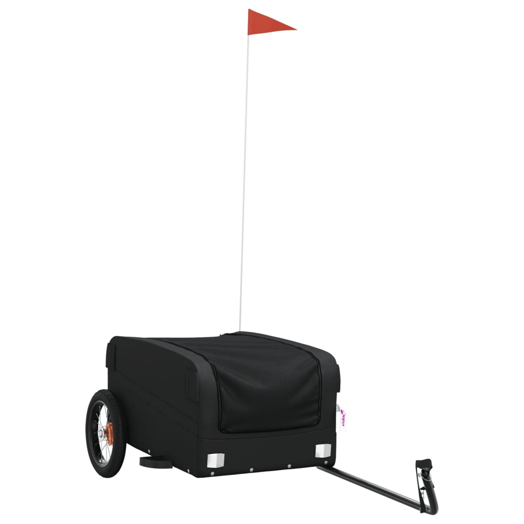 vidaXL Τρέιλερ Ποδηλάτου Μαύρο 30 Κιλά από Σίδερο