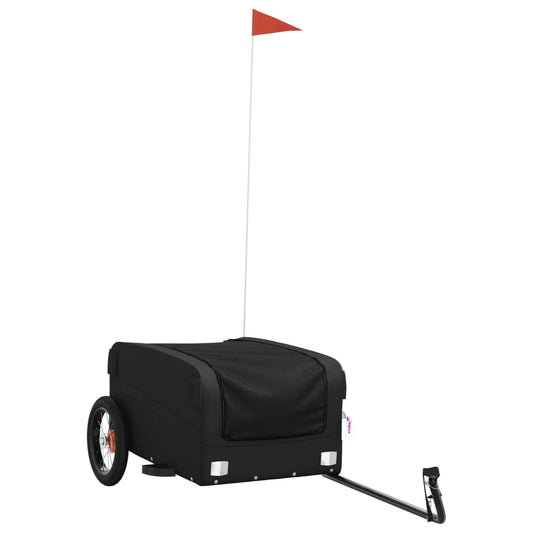 vidaXL Τρέιλερ Ποδηλάτου Μαύρο 30 Κιλά από Σίδερο