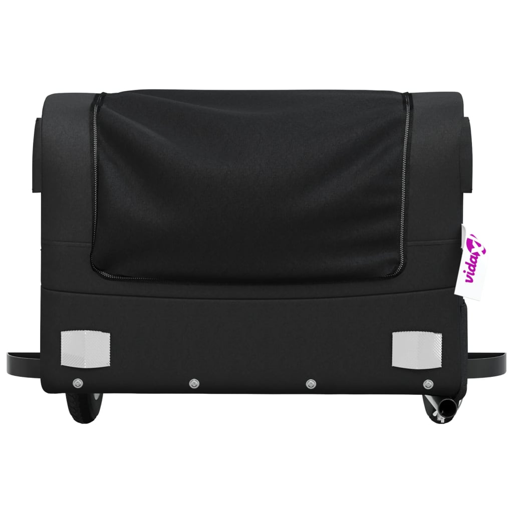 vidaXL Τρέιλερ Ποδηλάτου Μαύρο 30 Κιλά από Σίδερο