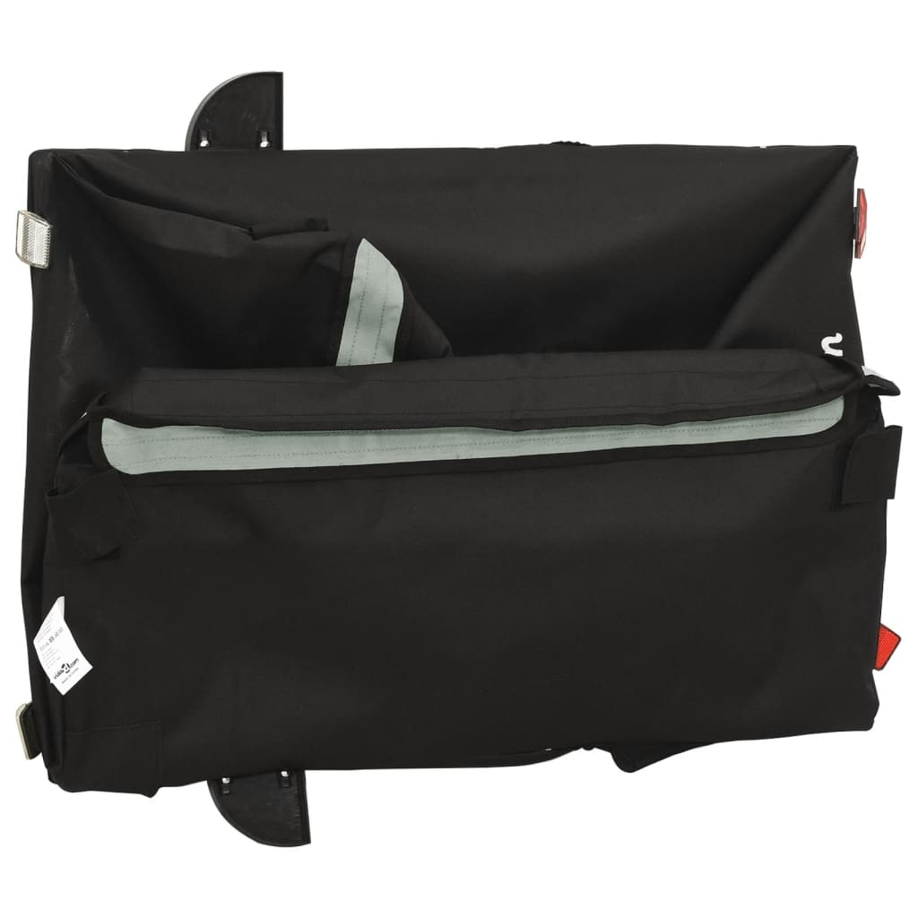 vidaXL Τρέιλερ Ποδηλάτου Μαύρο και Γκρι 45 Κιλά από Σίδερο