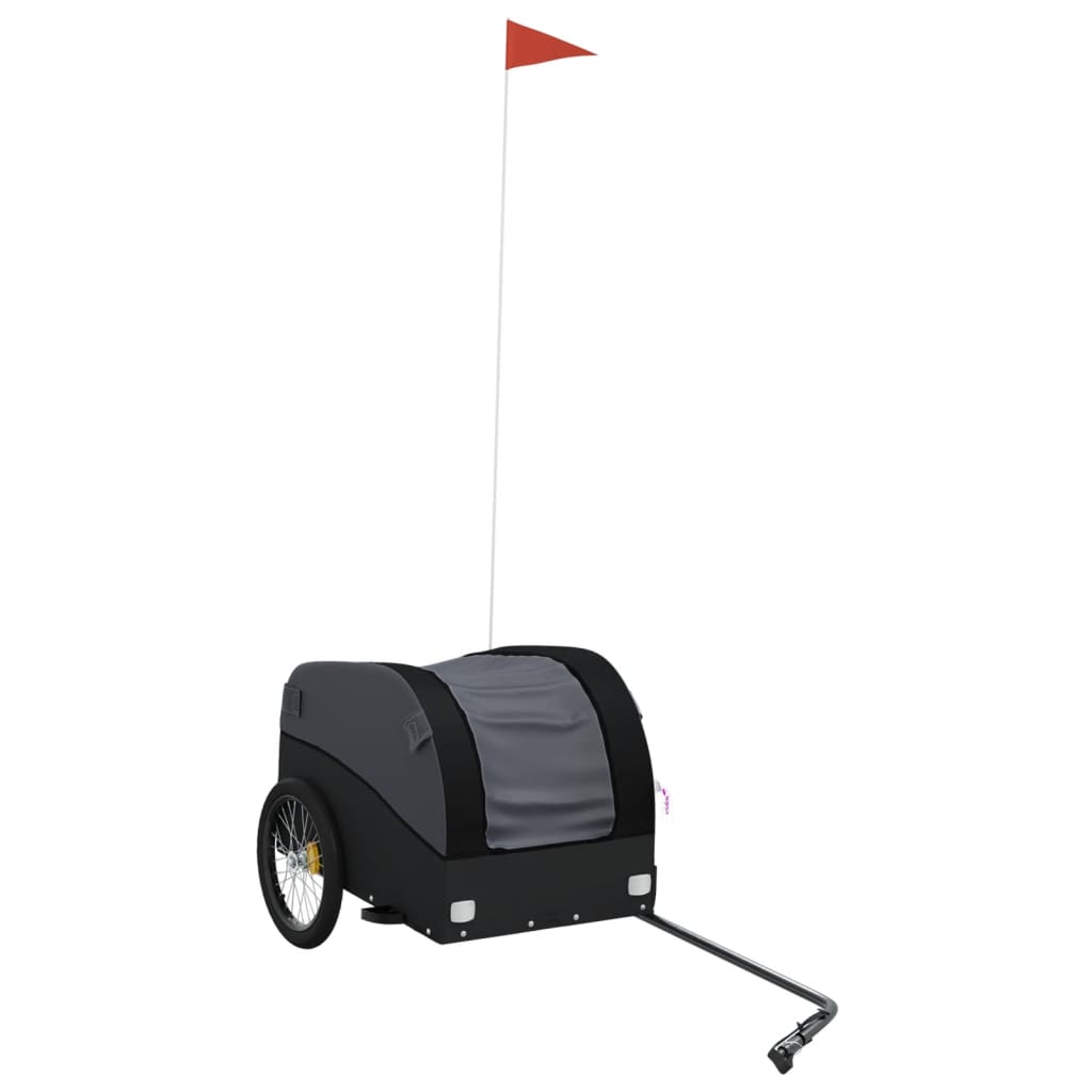 vidaXL Τρέιλερ Ποδηλάτου Μαύρο 30 Κιλά από Σίδερο