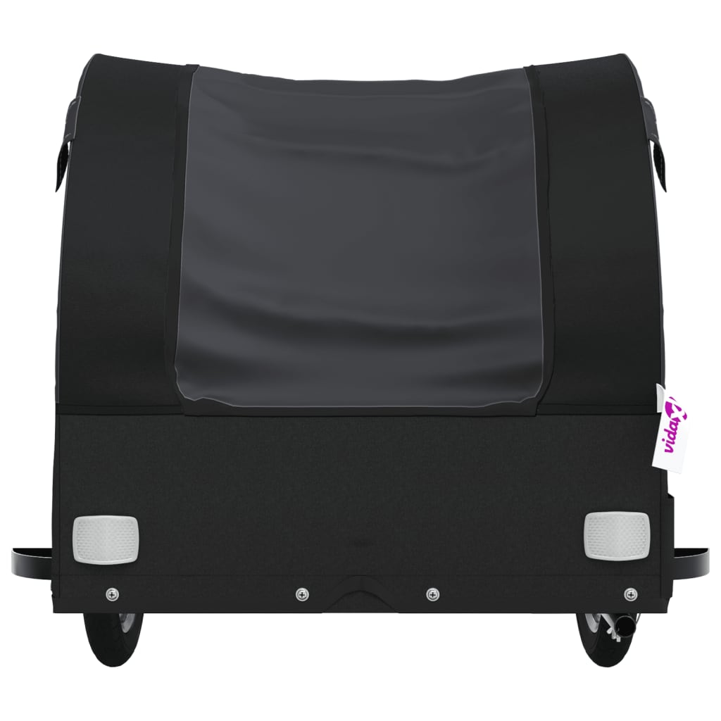 vidaXL Τρέιλερ Ποδηλάτου Μαύρο 45 Κιλά από Σίδερο