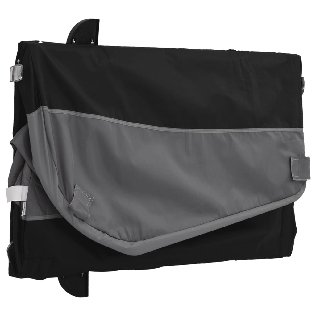 vidaXL Τρέιλερ Ποδηλάτου Μαύρο και Γκρι 45 Κιλά από Σίδερο