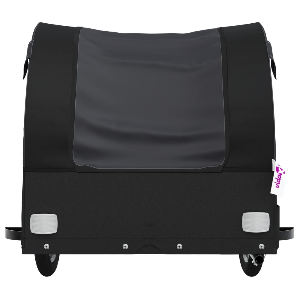 vidaXL Τρέιλερ Ποδηλάτου Μαύρο 45 Κιλά από Σίδερο