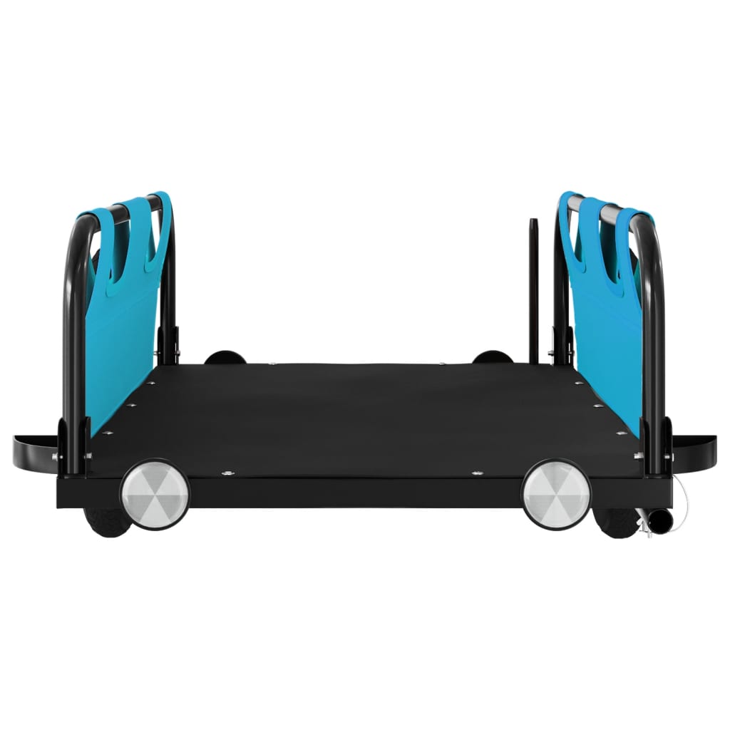 vidaXL Τρέιλερ Ποδηλάτου Μπλε Ύφασμα Oxford/Σίδηρος