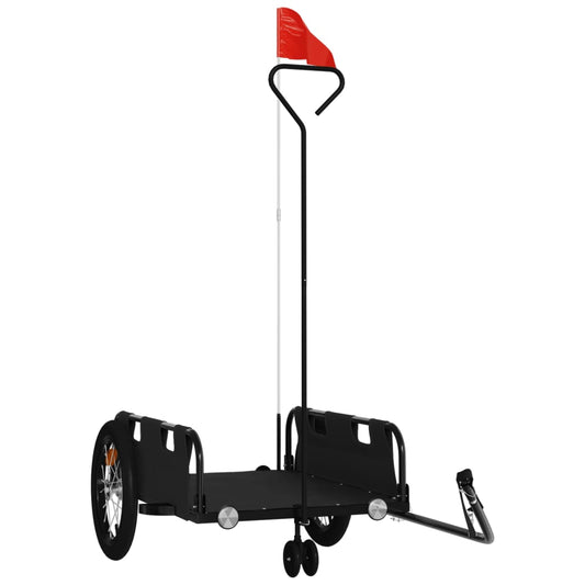 vidaXL Τρέιλερ Ποδηλάτου Μαύρο Ύφασμα Oxford/Σίδηρος