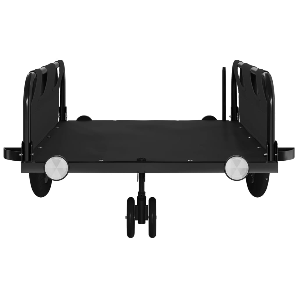 vidaXL Τρέιλερ Ποδηλάτου Μαύρο Ύφασμα Oxford/Σίδηρος