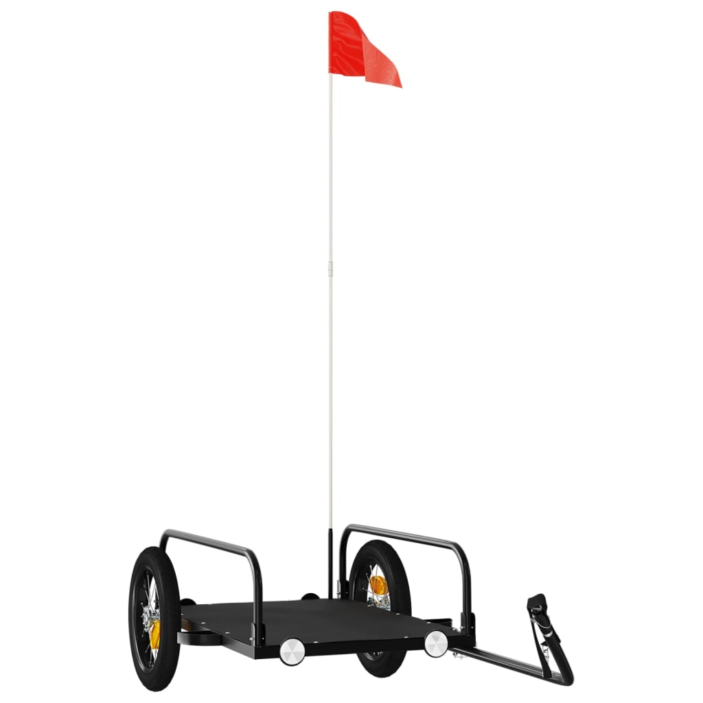 vidaXL Τρέιλερ Ποδηλάτου Μαύρο 122 x 53 x 31 εκ. από Σίδερο