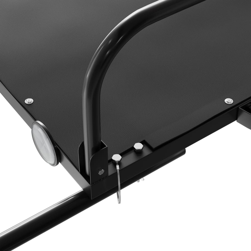 vidaXL Τρέιλερ Ποδηλάτου Μαύρο 126 x 63 x 34 εκ. από Σίδερο