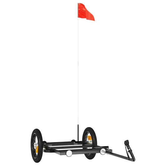 vidaXL Τρέιλερ Ποδηλάτου Μαύρο 122 x 53 x 28 εκ. από Σίδερο