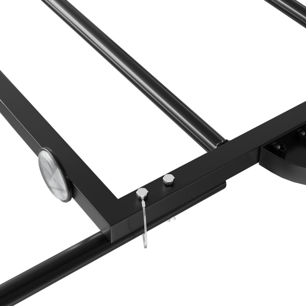 vidaXL Τρέιλερ Ποδηλάτου Μαύρο 122 x 53 x 28 εκ. από Σίδερο